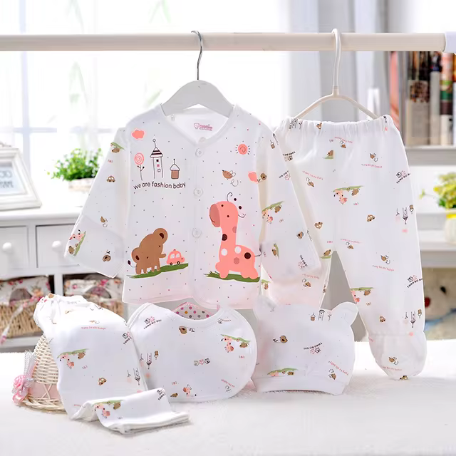 Conjunto blanco estampado para bebés